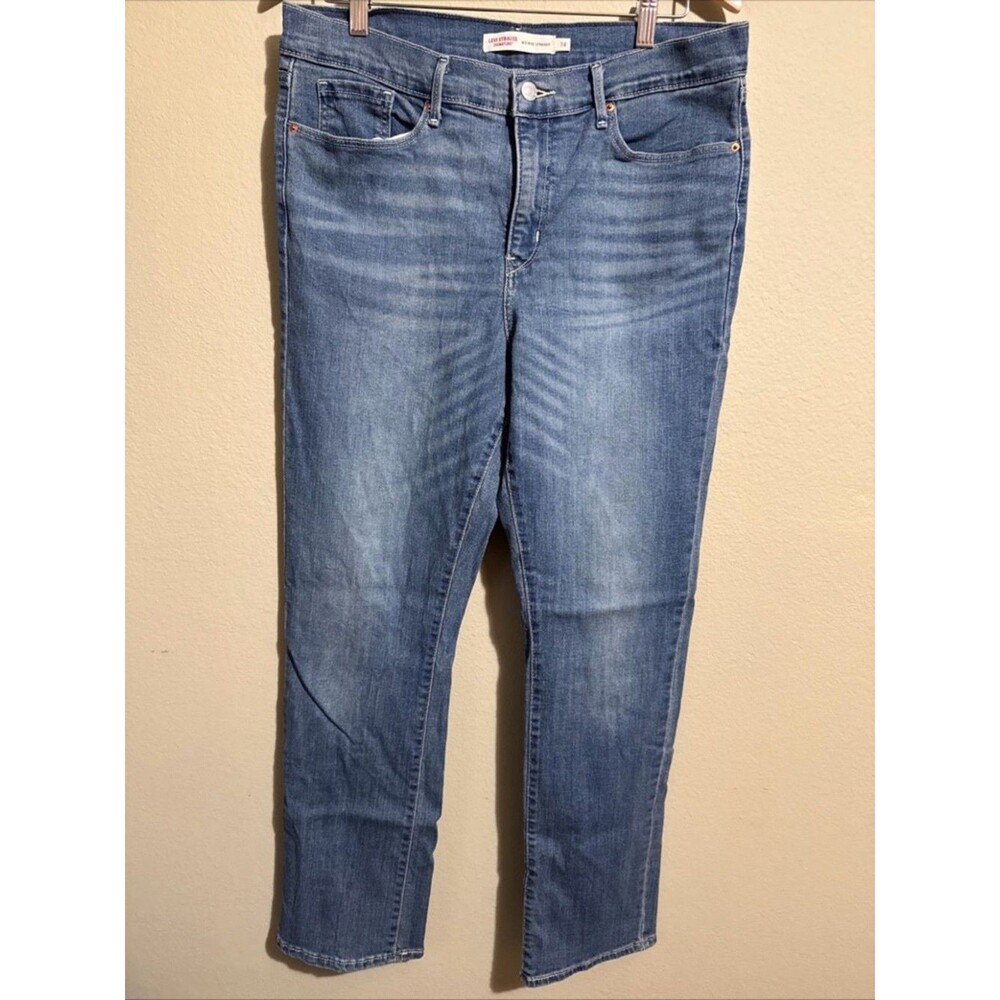 Signature Levi Strauss Mid-Rise Straight Womens Jean Pants | Size 14 (32 X 30)